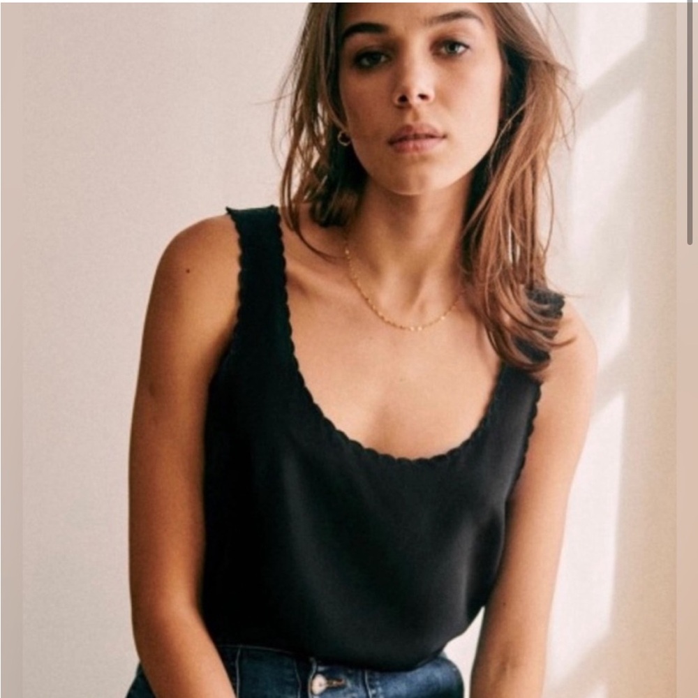 Sezane Lucie silk tank